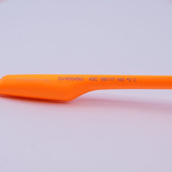 Givenchy GV40049U 43C Sunglasses Orange Geometric Frame, Orange Mirror Lenses - Picture 6 of 10